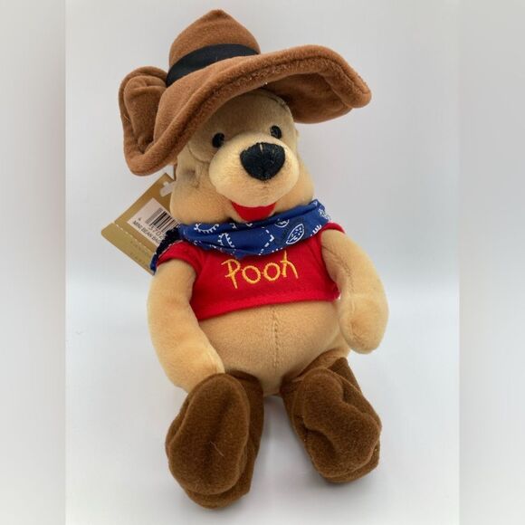 DISNEY Cowboy Winnie The Pooh Mickey Mouse Lot of 3 Plush Stuffed Animal - Picture 2 of 16